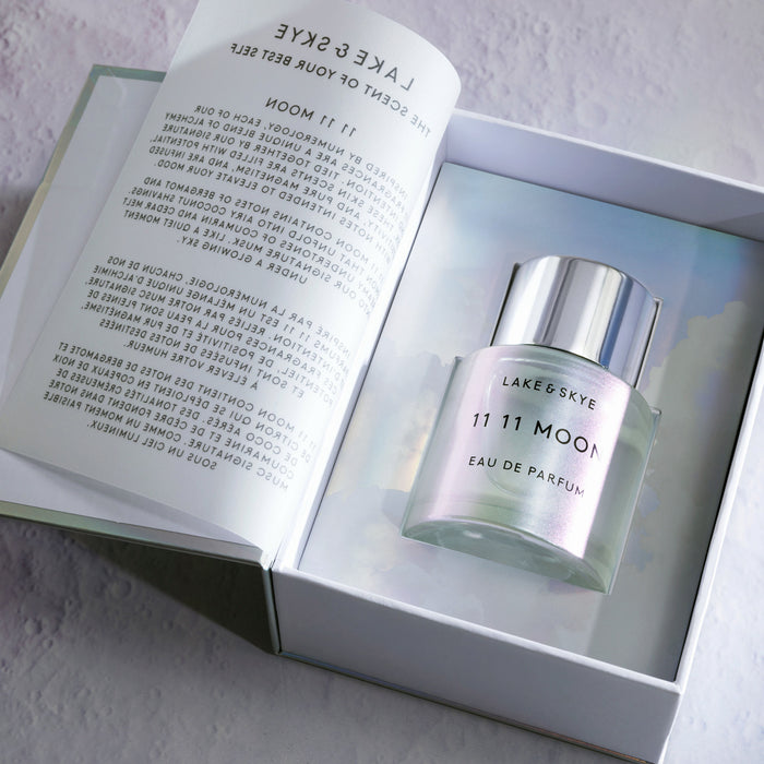 Image of an open Lake & Skye 11 11 Moon Eau de Parfum