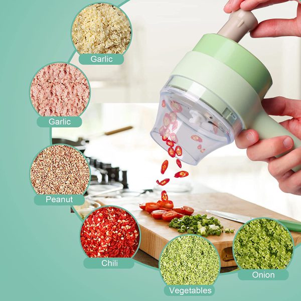 4-in-1 Wireless Handheld Vegetable Cutter & Meat Mincer