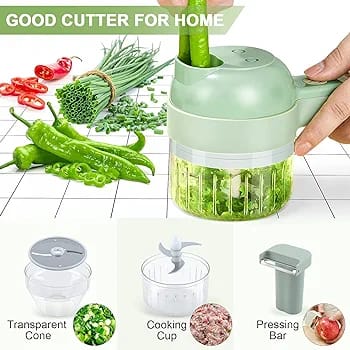 4-in-1 Wireless Handheld Vegetable Cutter & Meat Mincer