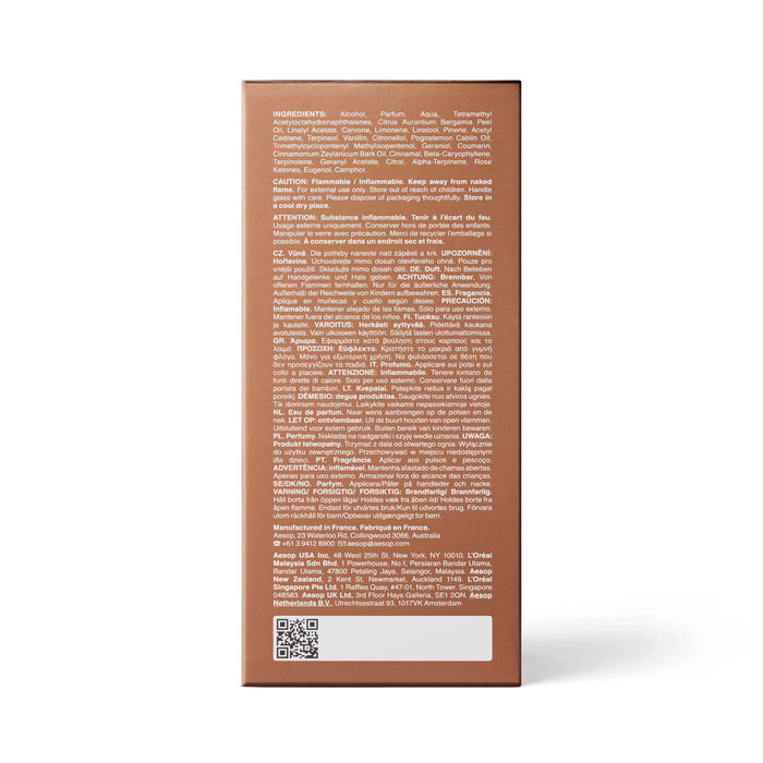 Back image of Aesop Above Us, Steorra Eau de Parfum