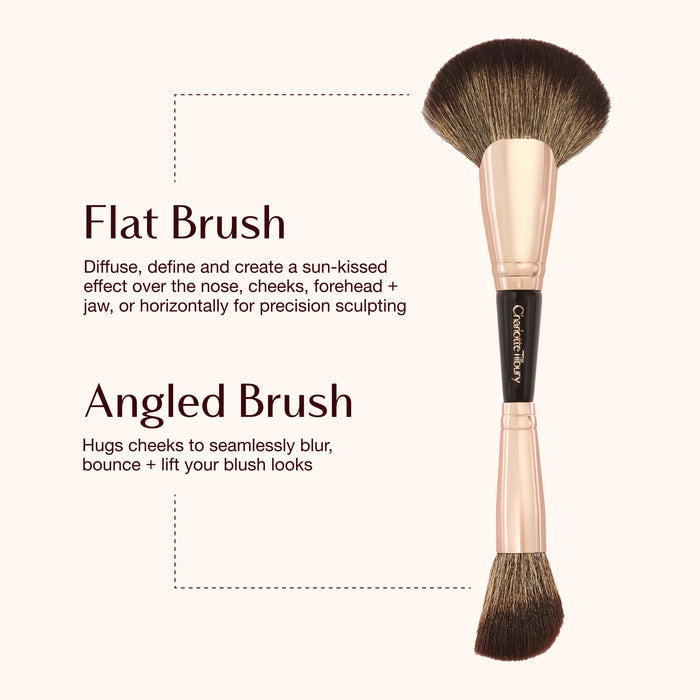 Lifestyle image of Charlotte Tilbury Airbrush Flawless Easy Soft Blur Bronzer + Blusher Brush