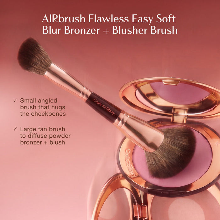Lifestyle image of Charlotte Tilbury Airbrush Flawless Easy Soft Blur Bronzer + Blusher Brush