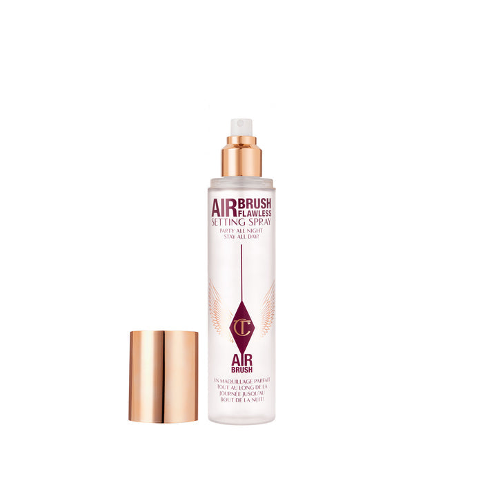 Image of an open Charlotte Tilbury Airbrush Flawless Setting Spray variant: 6.7 fl oz