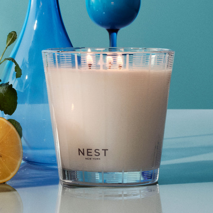 Lifestyle image of Nest Amalfi Lemon & Mint Candle variant: 21.2 oz (3-Wick)