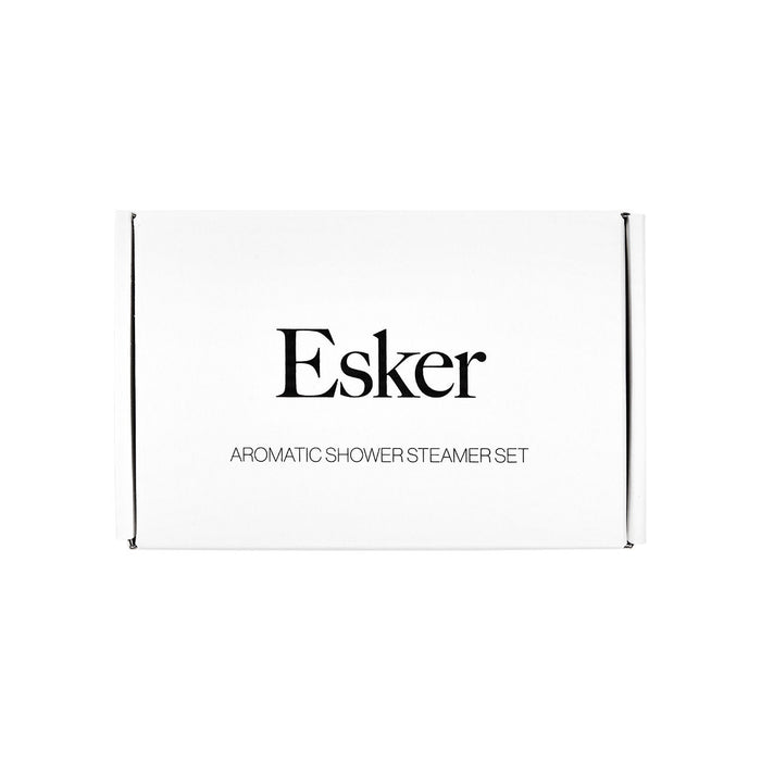 Image of the Esker Aromatic Shower Steamer Set box
