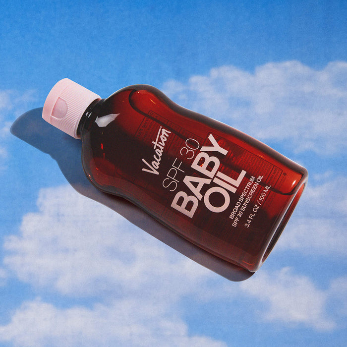 Lifestyle image of Vacation Baby Oil SPF 30