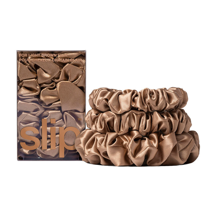 Slip Back to Basics Assorted Scrunchies variant: Light Brown main image