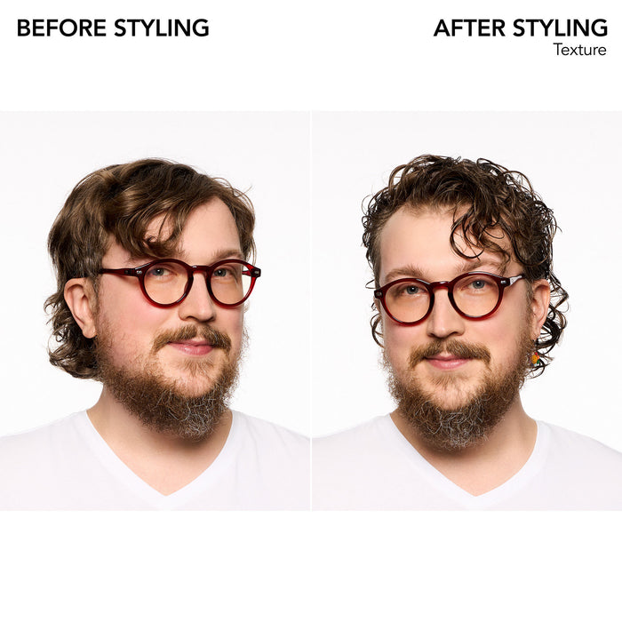 Before and after results of using Bumble and Bumble Bb. Texture Hair (Un)dressing Creme variant: 5 oz