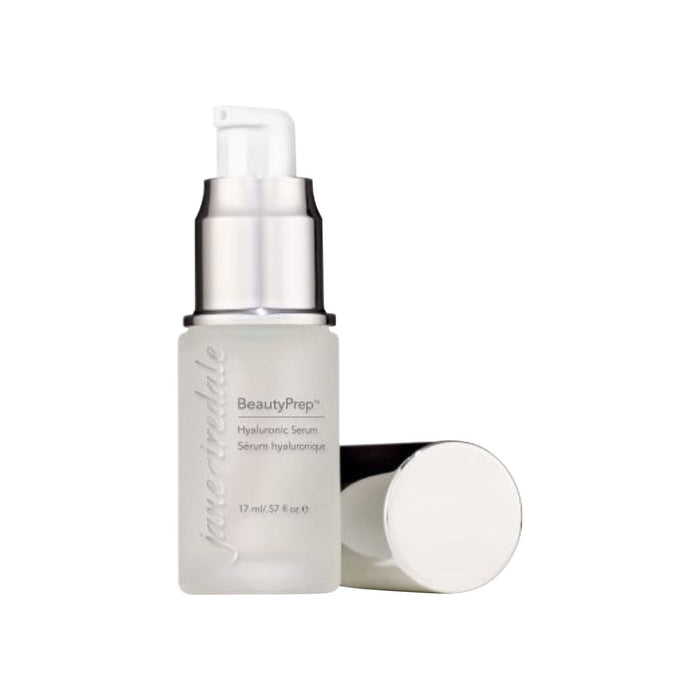 Image of an open Jane Iredale BeautyPrep Hyaluronic Serum