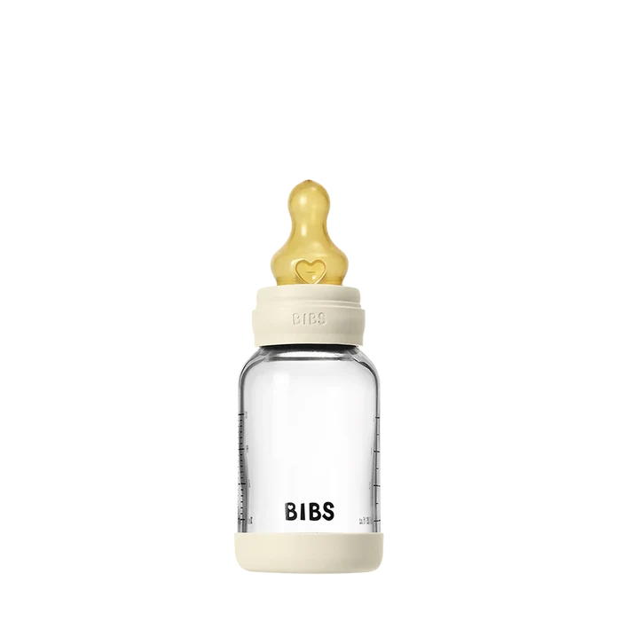 Bibs Baby Glass Bottle Complete Set: Ivory