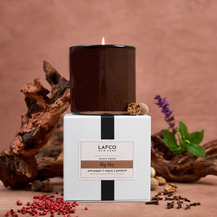 Lifestyle image of Lafco Big Sky Signature Candle variant: 15.5 oz (Signature)