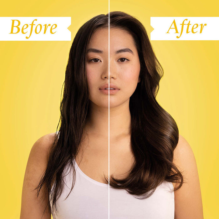 Before and after results of using Philip Kingsley Body Building Discovery Collection