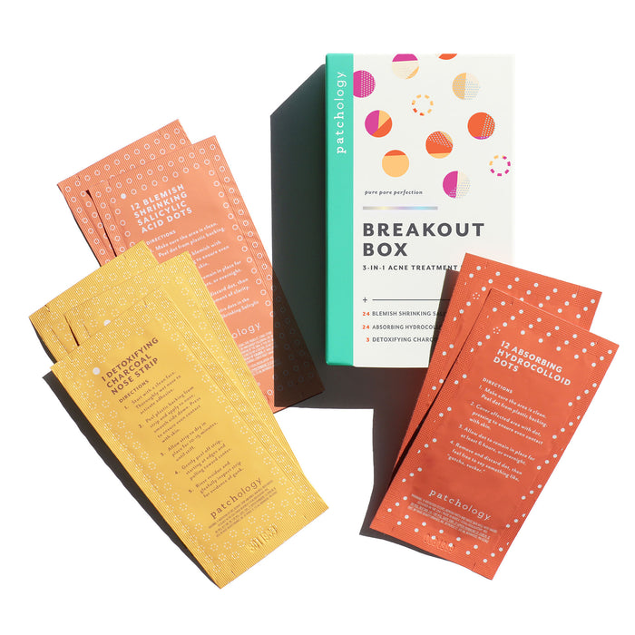 Lifestyle image of Patchology Breakout Box Acne Treatment Kit