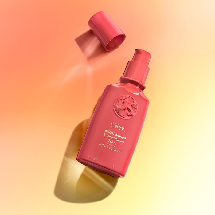 Lifestyle image of Oribe Bright Blonde Essential Toning Priming Serum for Blonde Hair