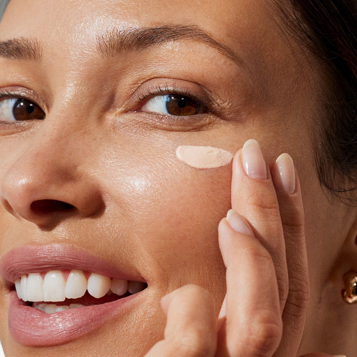Model image of Supergoop! Bright-Eyed 100% Mineral Eye Cream SPF 40