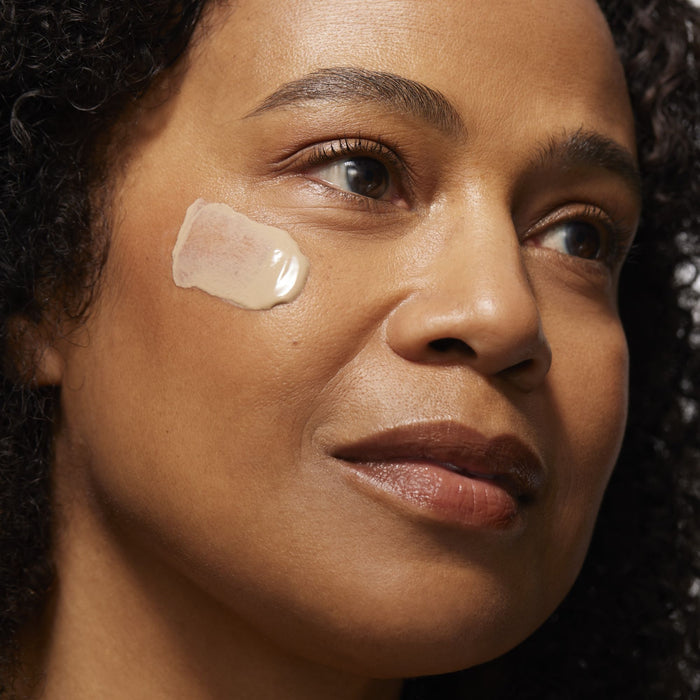 A shade comparison of Minu Brightening Sunscreen Minerals Broad Spectrum Gel-Cream SPF 30