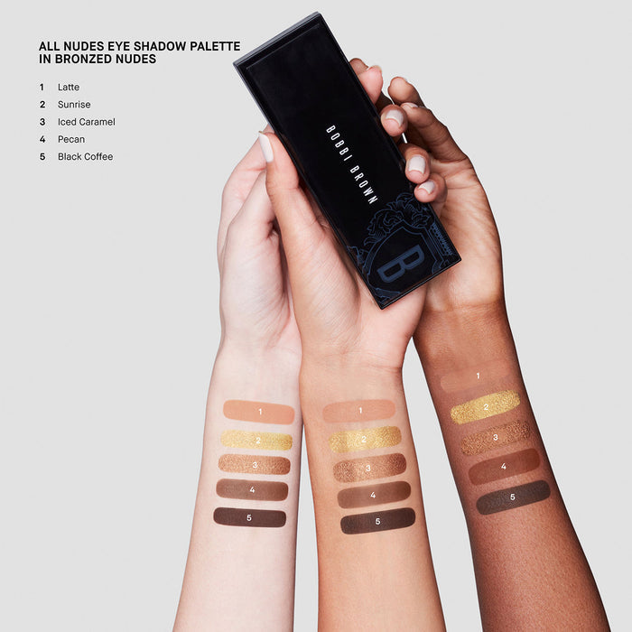 An arm swatch of Bobbi Brown Bronzed Nudes Eye Shadow Palette