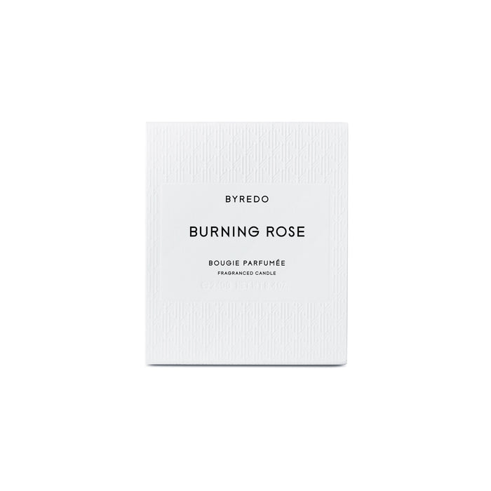 Image of the Byredo Burning Rose Candle box