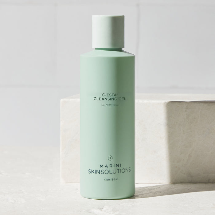 Lifestyle image of Marini SkinSolutions C-ESTA Cleansing Gel