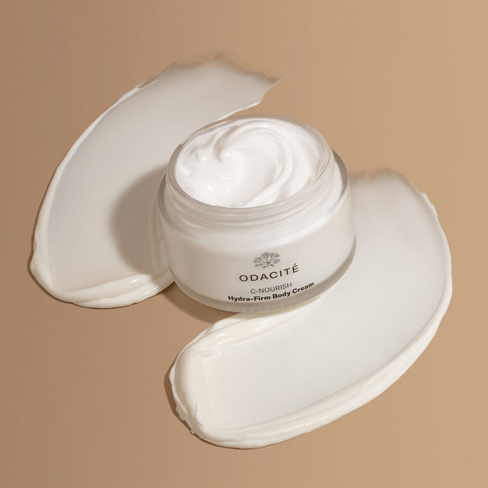 Lifestyle image of Odacité C-Nourish Hydra-Firm Body Cream