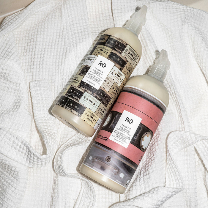Lifestyle image of R+Co Cassette Curl Conditioner variant: 33.8 fl oz (Liter)