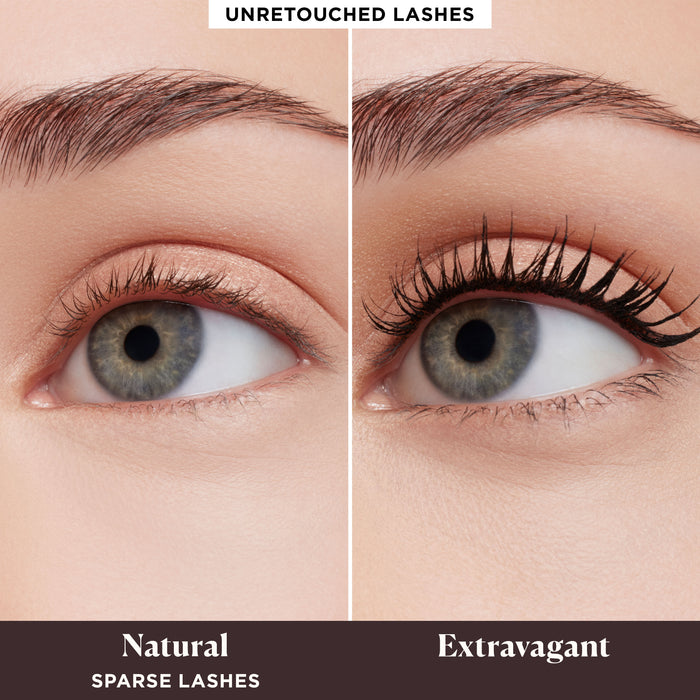 Before and after results of using Laura Mercier Caviar Extravagant Volumizing & Lengthening Waterproof Mascara variant: 0.3 fl oz