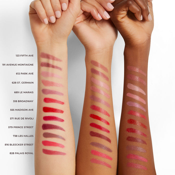 An arm swatch of Laura Mercier Caviar Hydra-Crème Lipstick variant: 555 Madison Ave