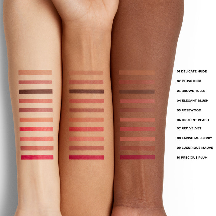 An arm swatch of Laura Mercier Caviar Perfecting Lip Liner variant: 10 Precious Plum​