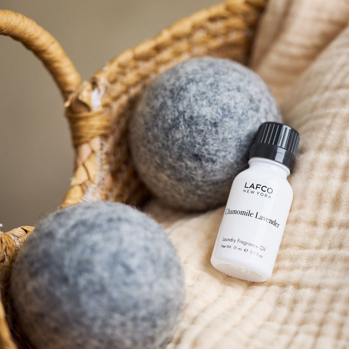 Lifestyle image of Lafco Chamomile Lavender Laundry Dryer Ball Set