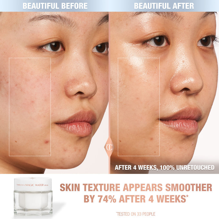 Before and after results of using Charlotte Tilbury 1 oz variant: 1 oz