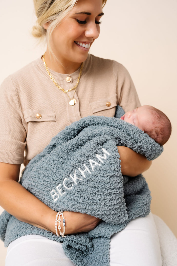 Chenille Blanket - Sage - Small & Large