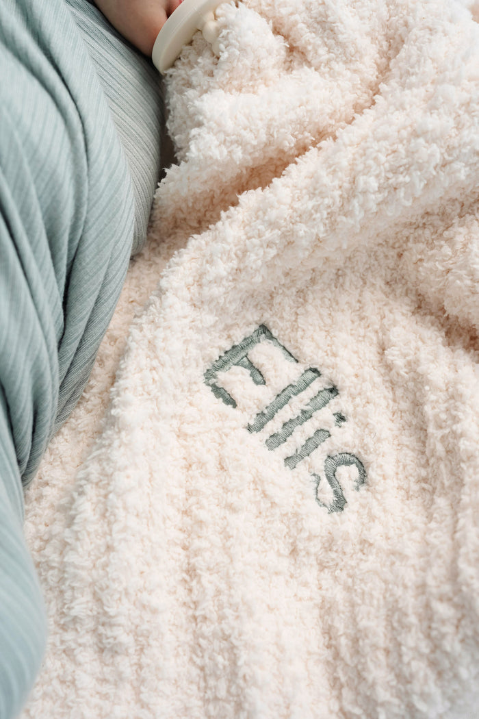 Chenille Blanket - Sage - Small & Large