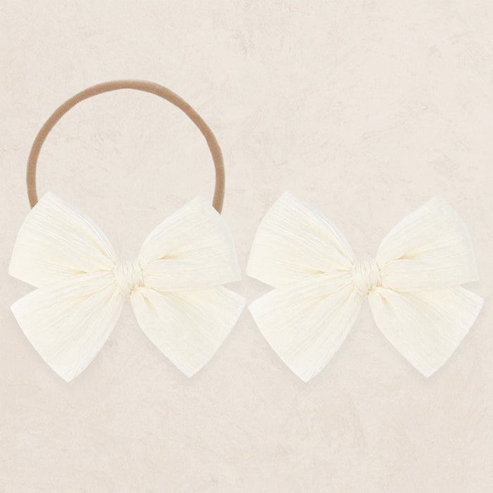 Chiffon Bow - Ivory