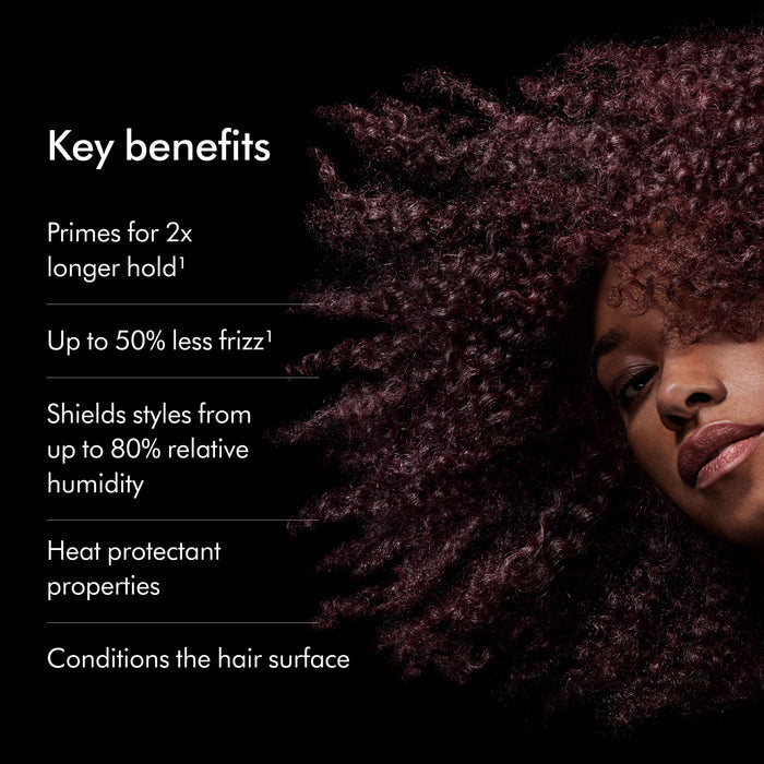 Model image of Dyson Chitosan Pre-Style Cream Curly to Coily Light Conditioning variant: 3.38 fl oz (Refill)