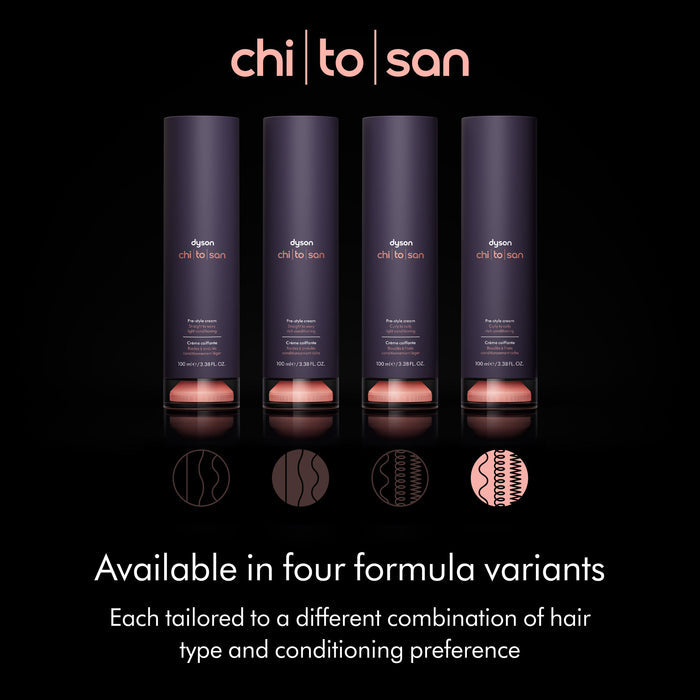 Lifestyle image of Dyson Chitosan Pre-style Cream Curly to Coily Rich Conditioning variant: 3.38 fl oz (Refill)