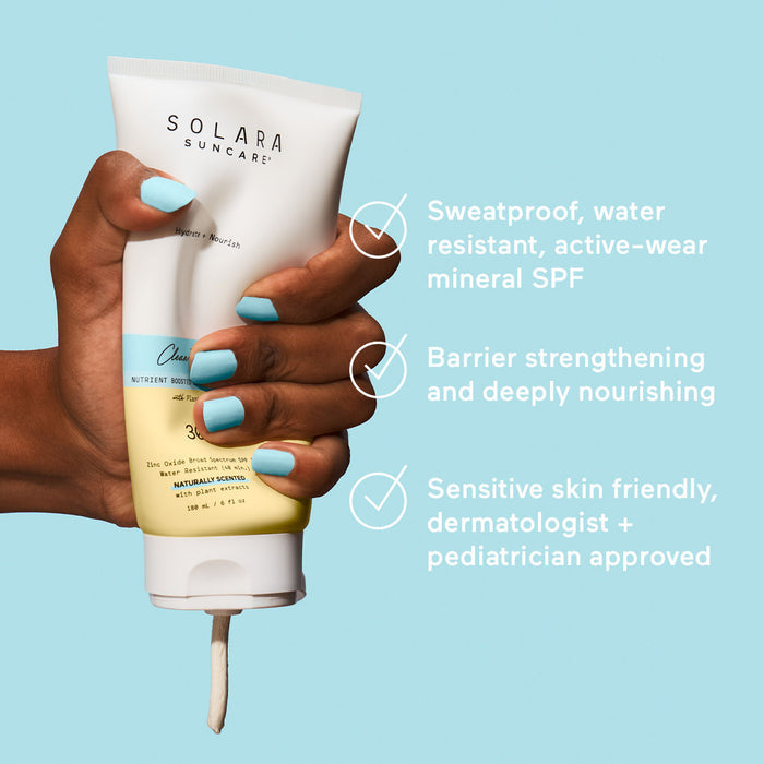 Information related to Solara Suncare Clean Freak Active Wear Body Sunscreen Moisturizer SPF 30