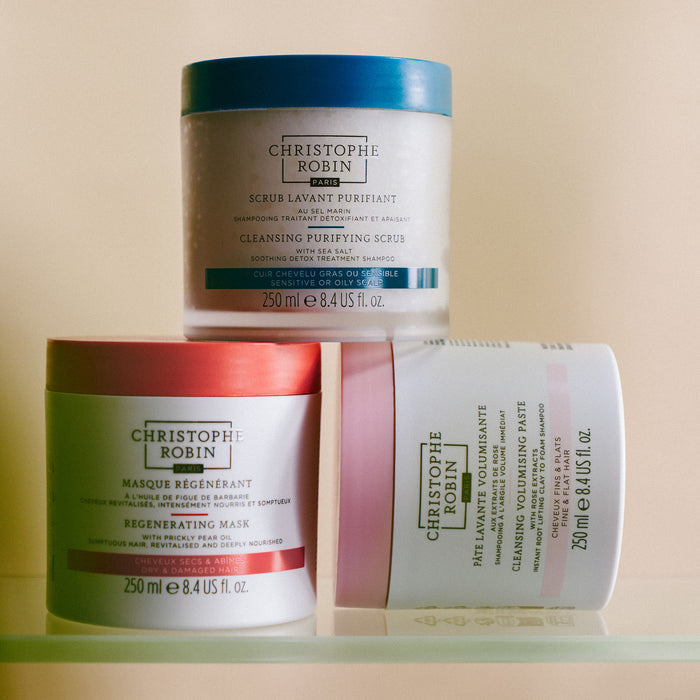 Lifestyle image of Christophe Robin Cleansing Volumizing Paste With Rose Extracts variant: 8.4 fl oz