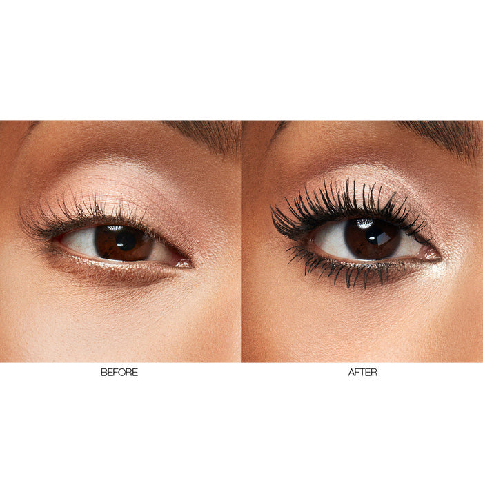 Before and after results of using Nars Climax Mascara