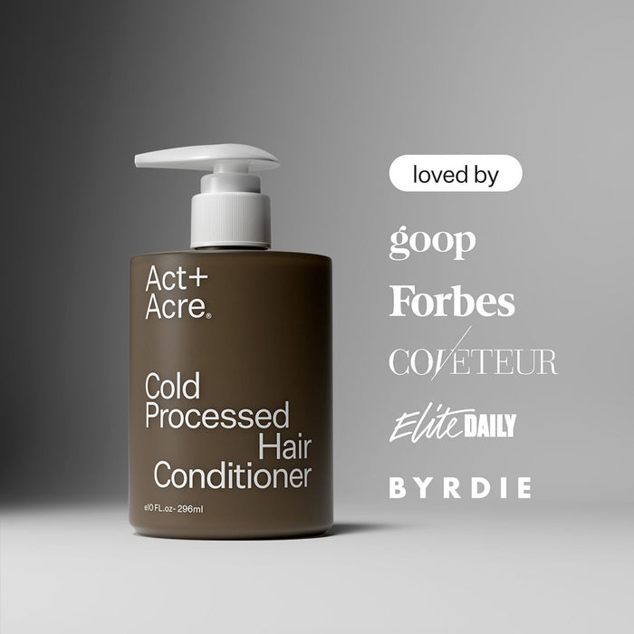 Lifestyle image of Act+Acre Cold Processed Hair Conditioner variant: 10 fl oz