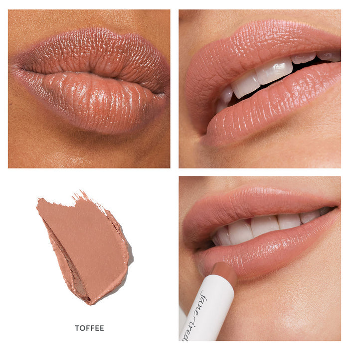 Model image of Jane Iredale ColorLuxe Hydrating Cream Lipstick variant: Toffee