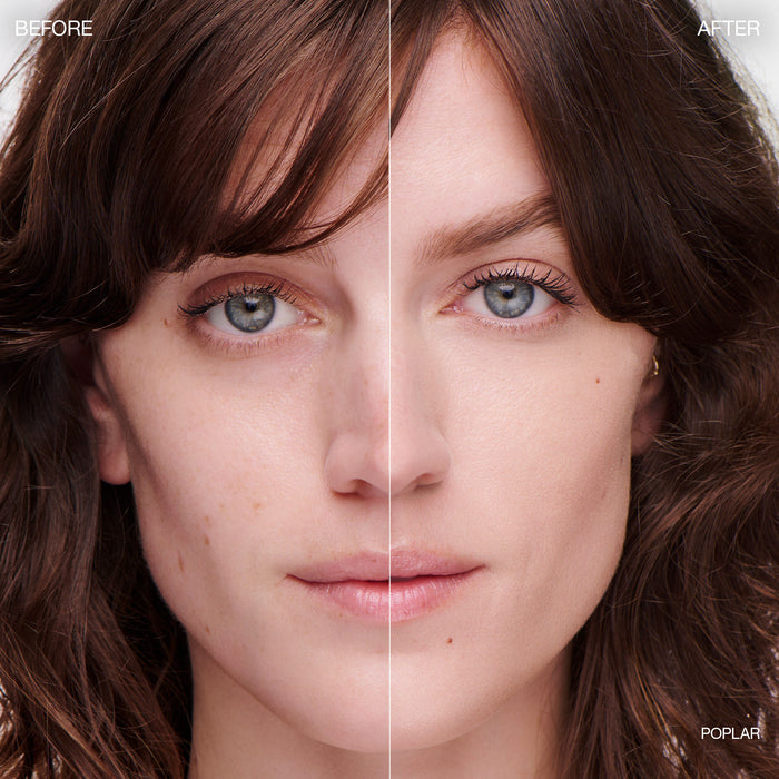 Before and after results of using Ogee Complexion Perfecting Serum Foundation  variant: Poplar - 0.10C
