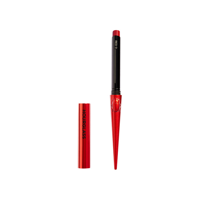 Image of an open Hourglass Confession Slim High Intesity Refillable Lipstick Red 0