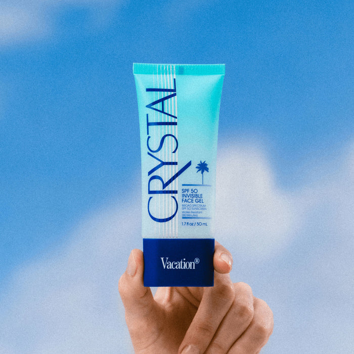Lifestyle image of Vacation Crystal Sunscreen Gel SPF 50