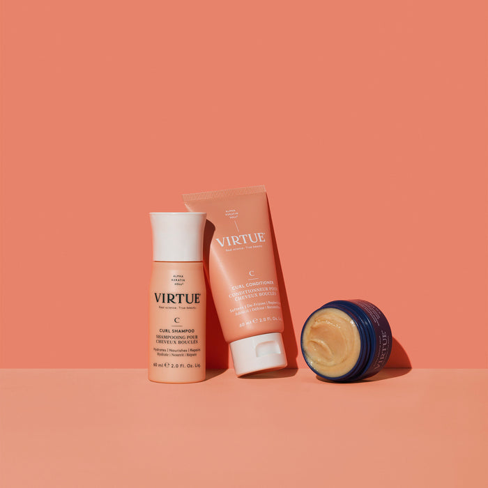 Lifestyle image of Virtue Curl Discovery Kit