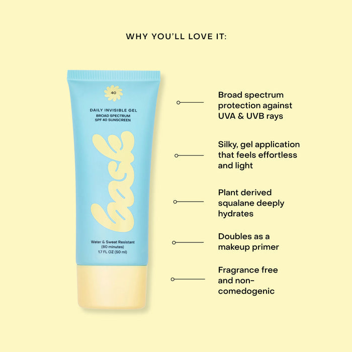 Swatch image of Bask Suncare Daily Invisible Gel SPF 40 variant: Default Title