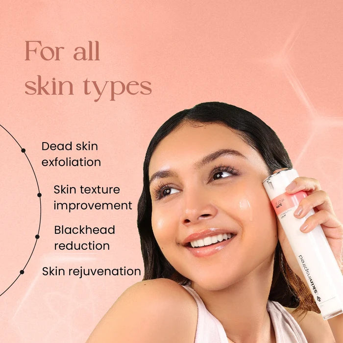 SkinInspired AHA BHA PHA exfoliating serum for dead skin removal, texture improvement, and blackhead reduction