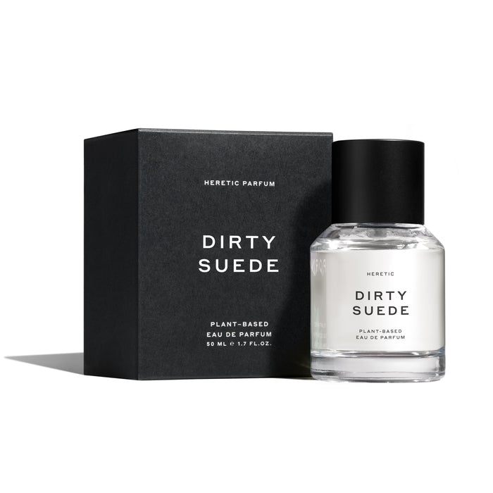 Image of the Heretic Dirty Suede Eau de Parfum box
