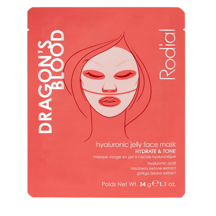 Image of an open Rodial Dragon's Blood Hyaluronic Jelly Face Mask