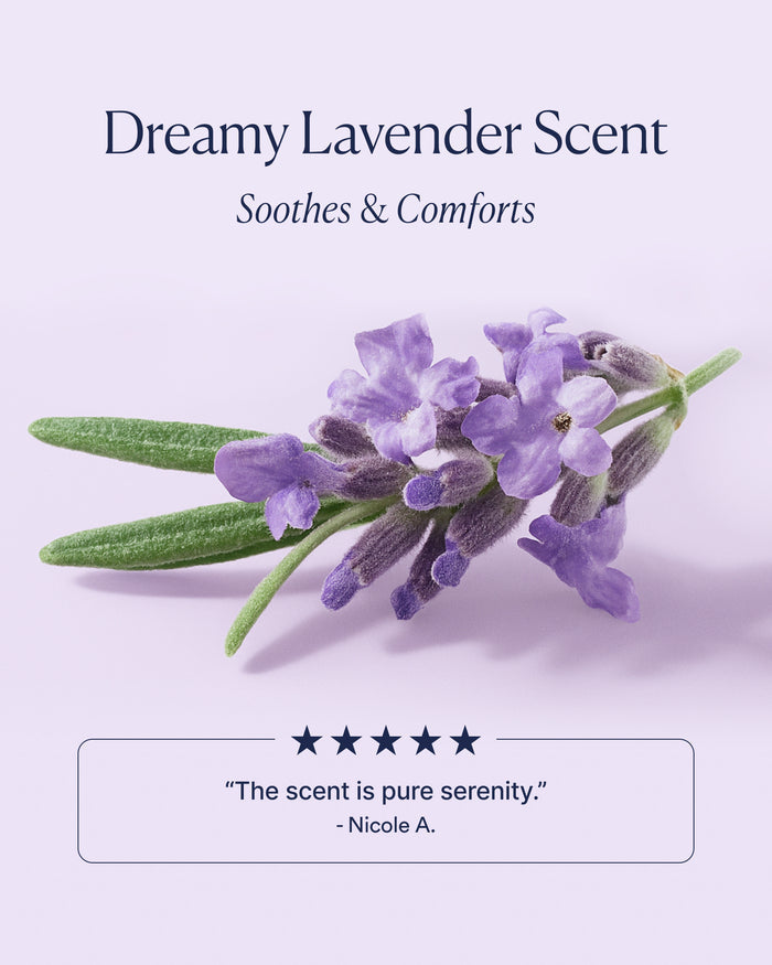 Dreamy Lavender Scent featuring soothing lavender with five-star serenity review