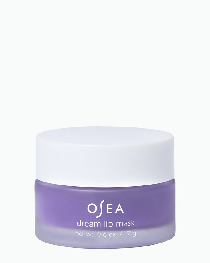 Purple OSEA Dream Lip Mask jar with white lid, 0.6 oz / 17 g